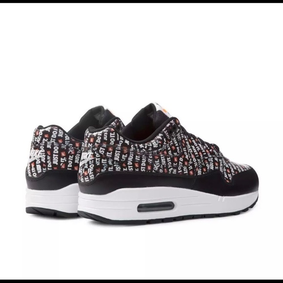 air max 1 white black total orange jdi